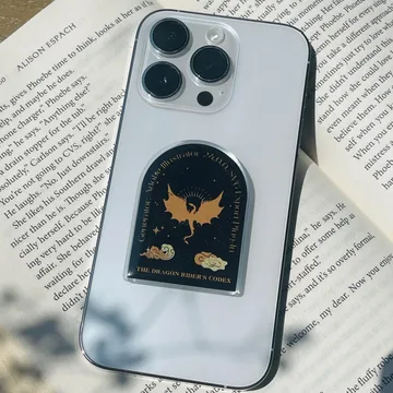Dragon Fourth Wing Kindle Bookish Book Lover MagSafe Phone Grip