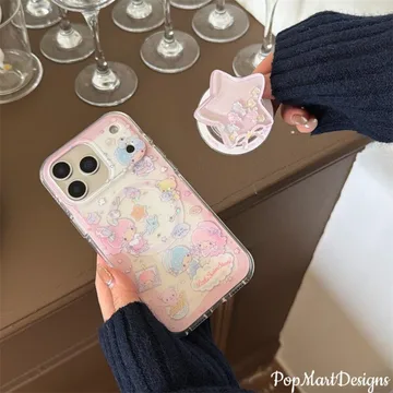 Kawaii Star with Pastel Colors Chibi Smiley Soft Girl Phone Grip