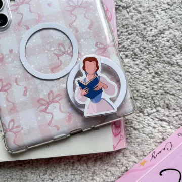 Reading Princess Fairytale Magnetic Cute Trendy Stylish Phone Grip