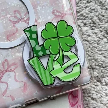Four Leaf Clover Cute Trendy Stylish Aesthetic MagSafe Phone Grip