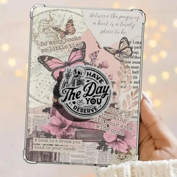 Have the Day You Deserve Skeleton Kindle Book Bookish Phone Grip