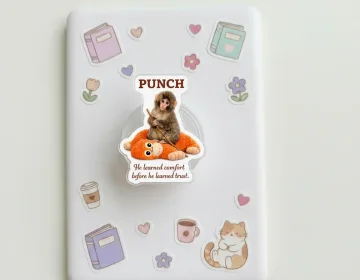 Monkey Quote He Learned Comfort Before He Learned Trust Phone Grip