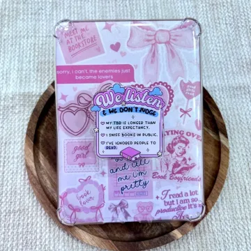 We Listen and Don T Judge Bookish Kindle Book Lover Phone Grip