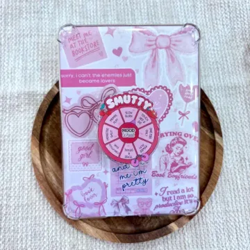 Smutty Mood Wheel Gift for Book Lover Bookish Girlie Pink Phone Grip