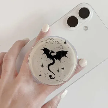 Black Dragon Kindle Bookish Book Lover Unicorn MagSafe Phone Grip