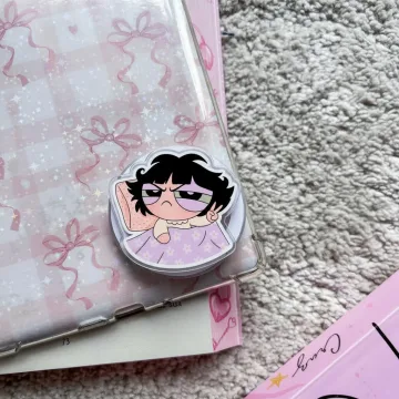 Funny Tired Girl Grumpy Mood Sarcastic Sassy Magnetic Phone Grip