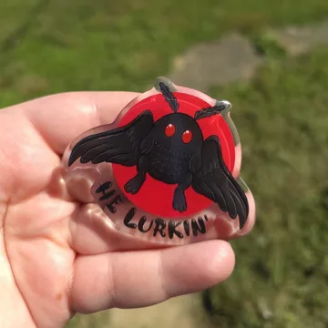 Mothman He Lurkin Magnetic Cute Trendy Stylish Phone Grip