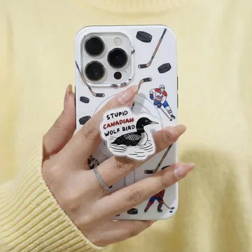 Stupid Canadian Wolf Bird Heated Rivalry Phoen Team Phone Grip