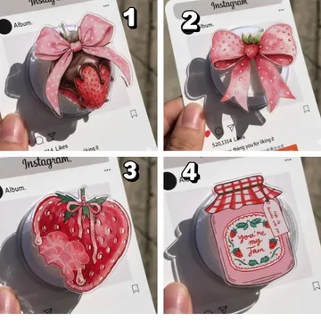 Strawberry Berry Magnetic Cute Trendy Stylish Phone Grip