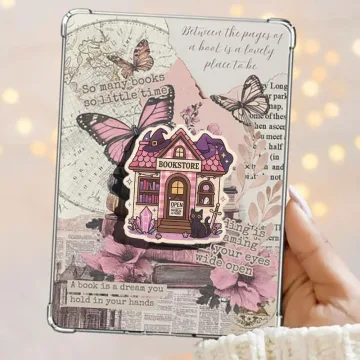 Fantasy Bookshop for the Dreamers Crystals Cats Enchanted Phone Grip