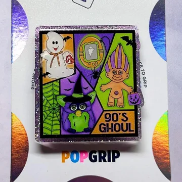 90 S Halloween Kindle Bookish Book Lover Spooky Pumpkin Phone Grip