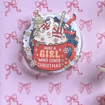 Crystallovee Just a Girl Who Loves Christmas Kindle Phone Grip