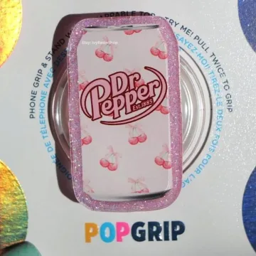 Soda Bows Kindle Glittery Pink Bookish Book Lover Phone Grip
