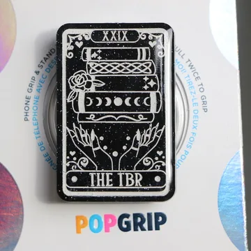 TBR Tarot Card Kindle Sparkly Black Book Bookish Book Lover Phone Grip