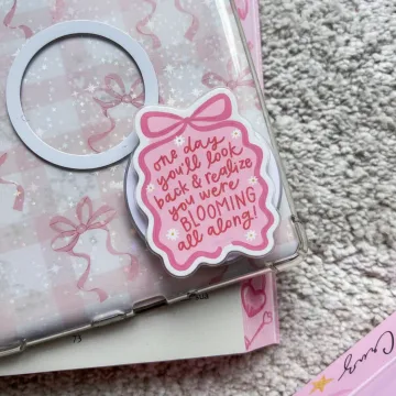 Motivational Blooming Quote Magnetic Cute Trendy Stylish Phone Grip