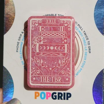 Pearlescent Pink Kindle TBR Tarot Card Bookish Book Lover Phone Grip