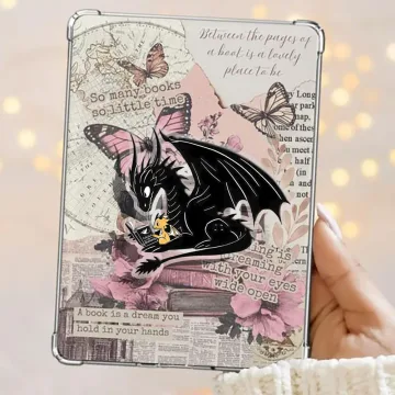 Tairn and Andarna Reading a Book Fourth Wing Dragons Phone Grip