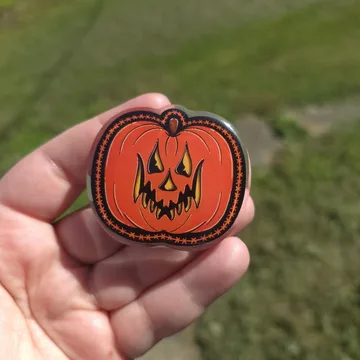 Vintage Spooky Pumpkin Halloween Magnetic Cute Trendy Phone Grip