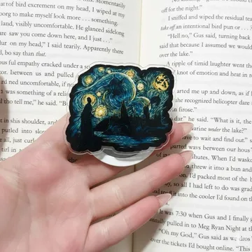 Whimsical Starry Night Wizard Magnetic Cute Trendy Phone Grip
