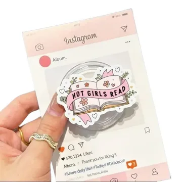 Hot Girls Read Pastel Bookish Kindle Book Lover MagSafe Phone Grip