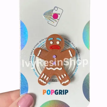 Gingerbread Christmas Kindle Bookish Book Lover Santa Phone Grip