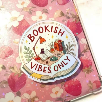 Bookish Vibes Only Book Lover Kindle Magnetic Cute Phone Grip