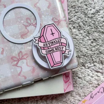 Ah Finally Some Rest Coffin Magnetic Cute Trendy Stylish Phone Grip