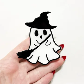 Witchy Ghost Kindle Halloween Bookish Book Lover Celestial Phone Grip