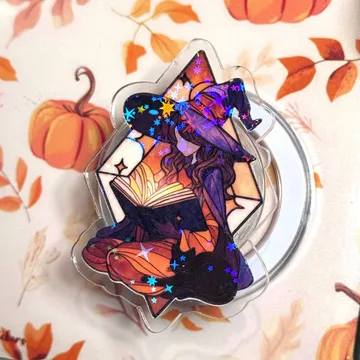 Witch Holographic Book Reader Cute Trendy MagSafe Phone Grip