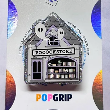 Spooky Bookstore Kindle Bookish Book Lover Halloween Phone Grip
