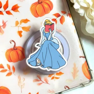 Magical Blue Kingdom Reading Princess Elegant Fairytale Phone Grip