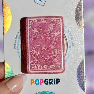Why Choose Book Tarot Card Kindle Pink Pearlescent Phone Grip