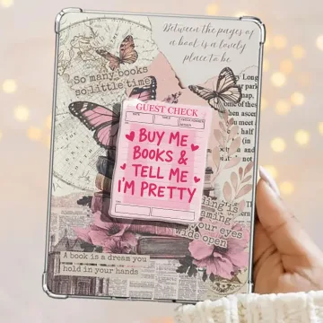 Pink Guest Check Buy Me Book and Tell Me I M Pretty Kindle Phone Grip