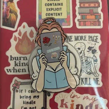 Girl Reading Magnetic Cute Trendy Stylish Phone Grip
