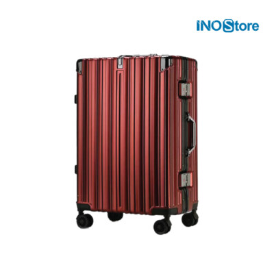 Luxury Aluminum-Frame Snap-Lock Anti-Theft Trolley Luggage With Custom Logo