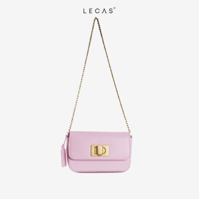 Bong Bang Mini Flap Bag (Natural Milled Leather, Metal Strap)
