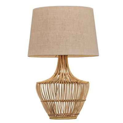 Cozy Rattan Bedside Table Lamp