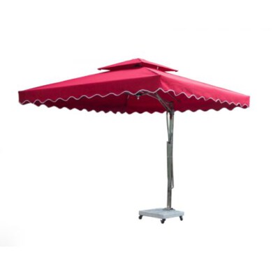 Outdoor Patio Square Parasol Umbrella (Stainless Steel Pole, Waterproof Polyester Fabric, Sunproof, Modern Design)