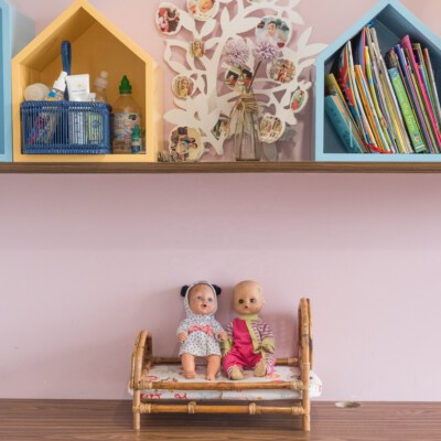 Modern Rattan Dollhouse Bed