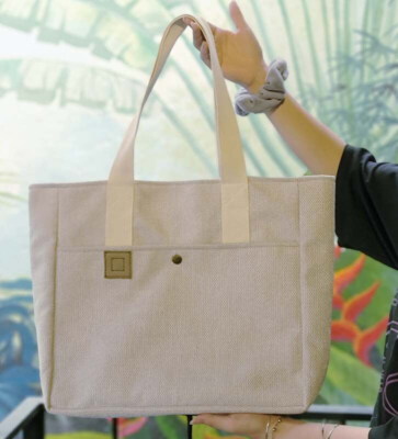 Coarse Felt Tote Bag (White, Dual-Layer Felt Fabric, Multi-Purpose)