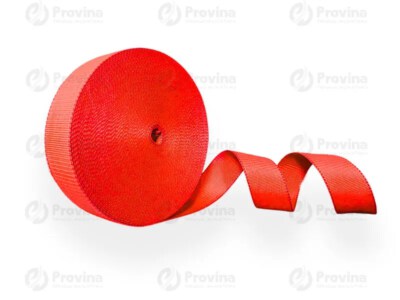 Woven Webbing Strap (50mm, Red, Polypropylene PP)