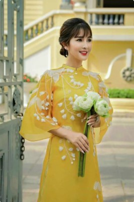 Yellow Modern Vietnamese Ao Dai