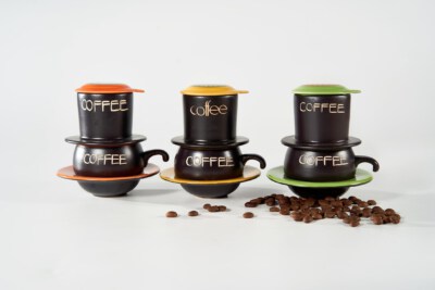 Bat Trang Ceramic Coffee Filter Set