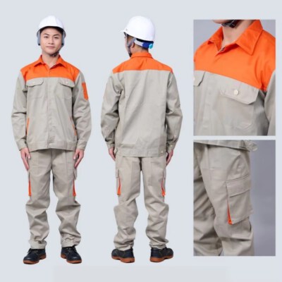 Essential Workwear Safety Uniform Set (Ergonomic Design, Anti-Shrink, Breathable Kaki Fabric)