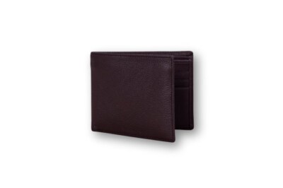 Men’s Horizontal Flap Wallet A46 (100% Genuine Cowhide Leather, Natural Grain)