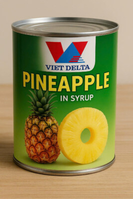 Canned Pineapple (No Preservatives, Multiple Cuts, 425g–5kg Tins)