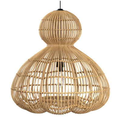 Gourd-Shaped Rattan Pendant Lamp Shade