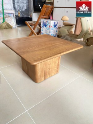 Ash Wood Coffee Table (ASHBSF67, Made To Order, 55x55x30 Cm)
