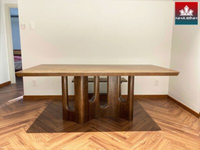 Ash Wood Dining Table (ASHBA133, Made To Order, 180x90x75 Cm)