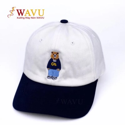 Embroidered Bear Baseball Cap
